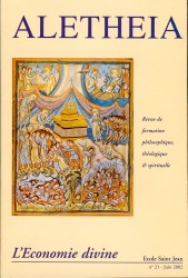 Aletheia n° 21 : L’économie divine